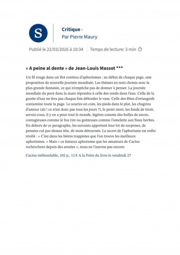 note de lecture dans Le Soir..jpeg